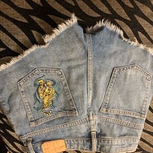 Denim shorts
